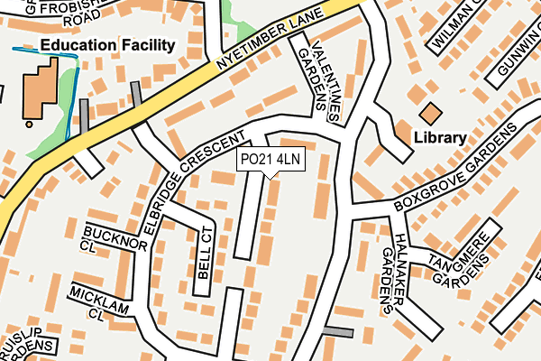 PO21 4LN map - OS OpenMap – Local (Ordnance Survey)