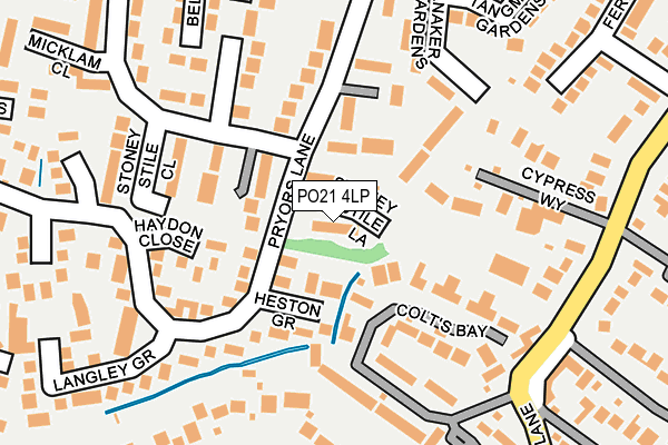 PO21 4LP map - OS OpenMap – Local (Ordnance Survey)