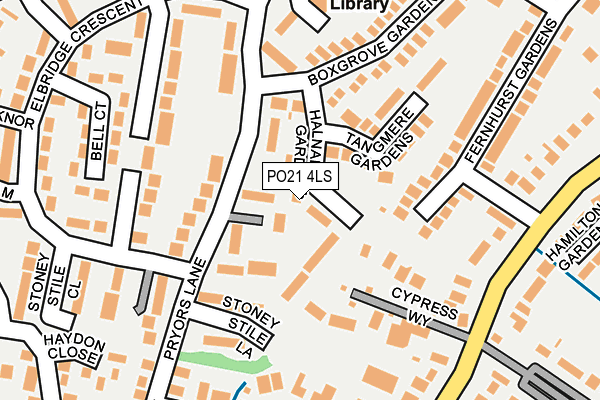 PO21 4LS map - OS OpenMap – Local (Ordnance Survey)