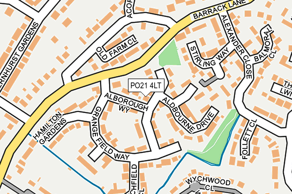 PO21 4LT map - OS OpenMap – Local (Ordnance Survey)