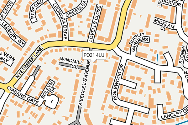 PO21 4LU map - OS OpenMap – Local (Ordnance Survey)