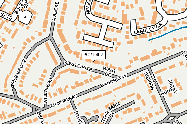 PO21 4LZ map - OS OpenMap – Local (Ordnance Survey)