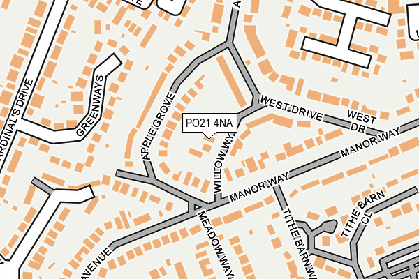 PO21 4NA map - OS OpenMap – Local (Ordnance Survey)