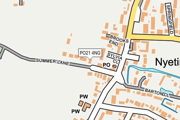 PO21 4NG map - OS OpenMap – Local (Ordnance Survey)
