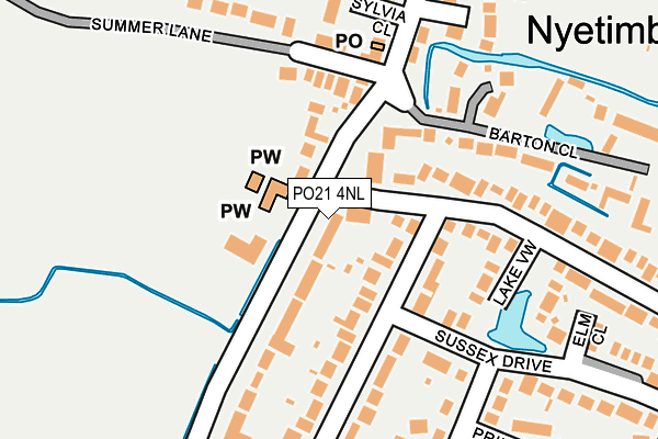 PO21 4NL map - OS OpenMap – Local (Ordnance Survey)