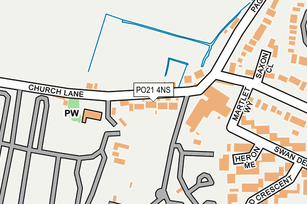 PO21 4NS map - OS OpenMap – Local (Ordnance Survey)