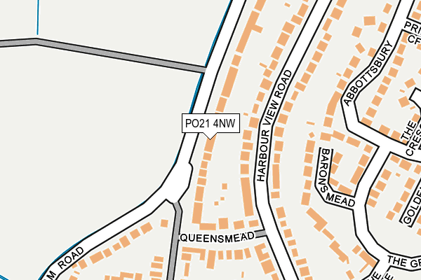 PO21 4NW map - OS OpenMap – Local (Ordnance Survey)