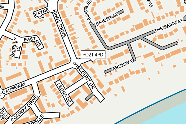 PO21 4PD map - OS OpenMap – Local (Ordnance Survey)