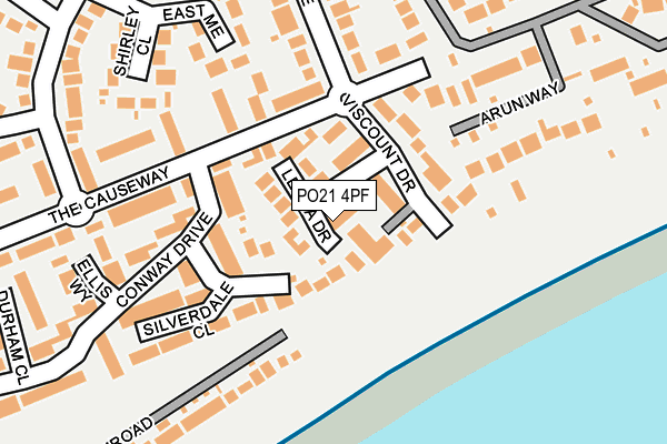 PO21 4PF map - OS OpenMap – Local (Ordnance Survey)