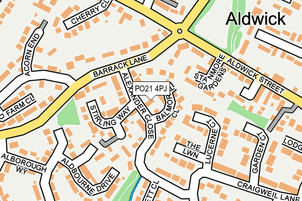 PO21 4PJ map - OS OpenMap – Local (Ordnance Survey)