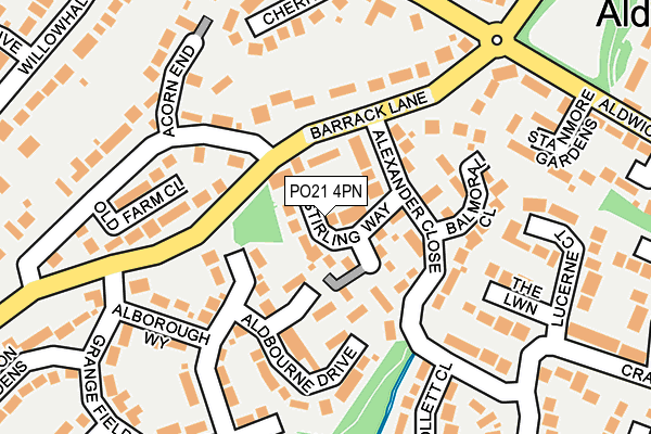 PO21 4PN map - OS OpenMap – Local (Ordnance Survey)