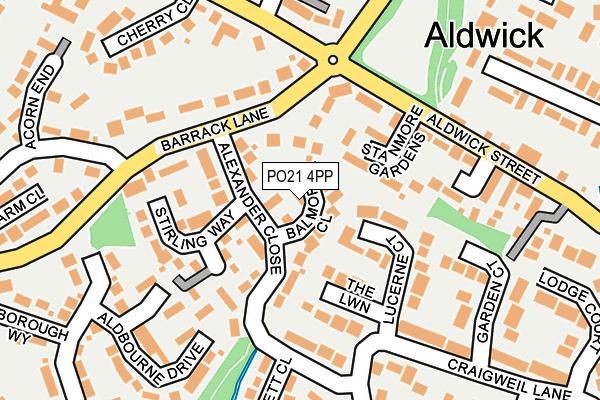 PO21 4PP map - OS OpenMap – Local (Ordnance Survey)