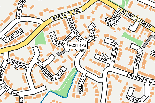 PO21 4PS map - OS OpenMap – Local (Ordnance Survey)