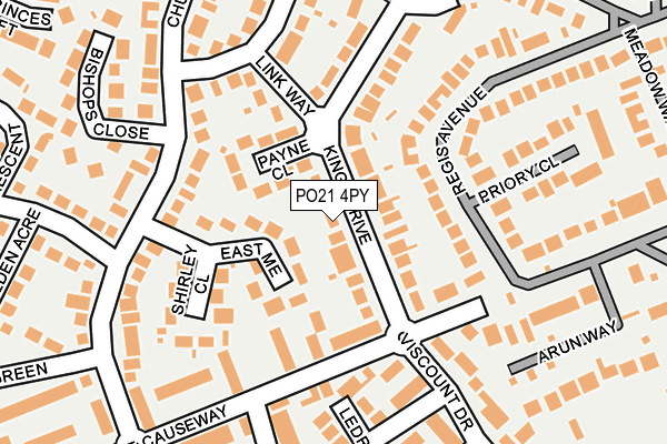 PO21 4PY map - OS OpenMap – Local (Ordnance Survey)