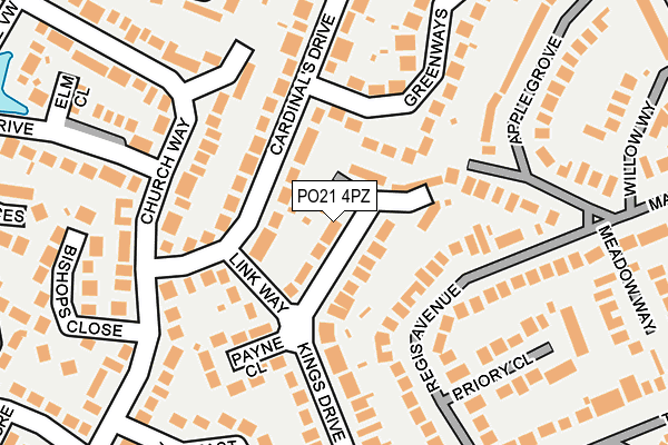 PO21 4PZ map - OS OpenMap – Local (Ordnance Survey)
