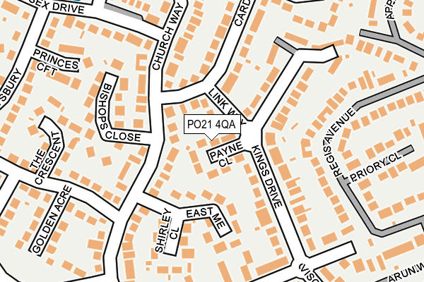 PO21 4QA map - OS OpenMap – Local (Ordnance Survey)