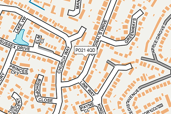 PO21 4QD map - OS OpenMap – Local (Ordnance Survey)