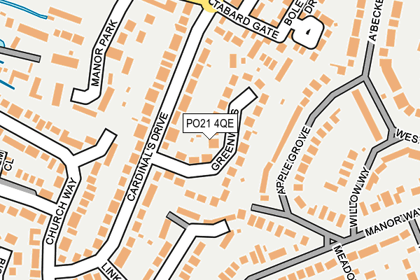 PO21 4QE map - OS OpenMap – Local (Ordnance Survey)