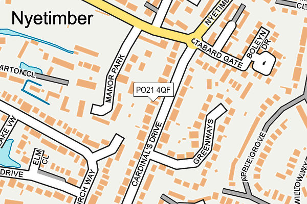 PO21 4QF map - OS OpenMap – Local (Ordnance Survey)