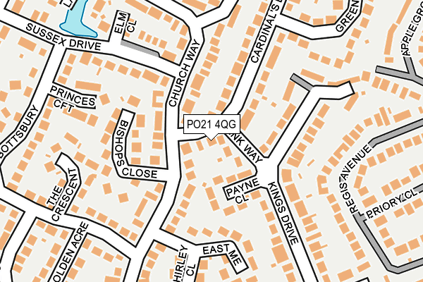 PO21 4QG map - OS OpenMap – Local (Ordnance Survey)