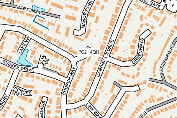 PO21 4QH map - OS OpenMap – Local (Ordnance Survey)