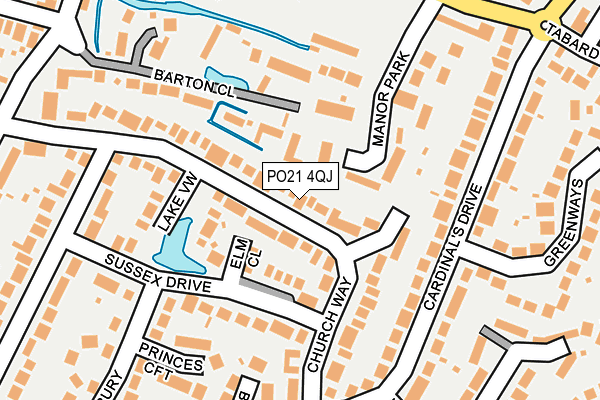 PO21 4QJ map - OS OpenMap – Local (Ordnance Survey)
