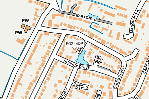 PO21 4QP map - OS OpenMap – Local (Ordnance Survey)