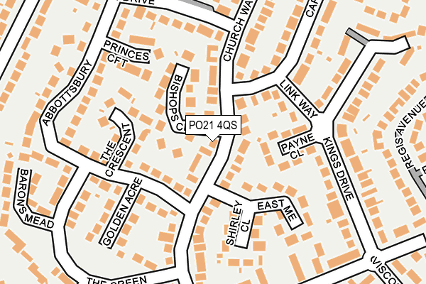 PO21 4QS map - OS OpenMap – Local (Ordnance Survey)
