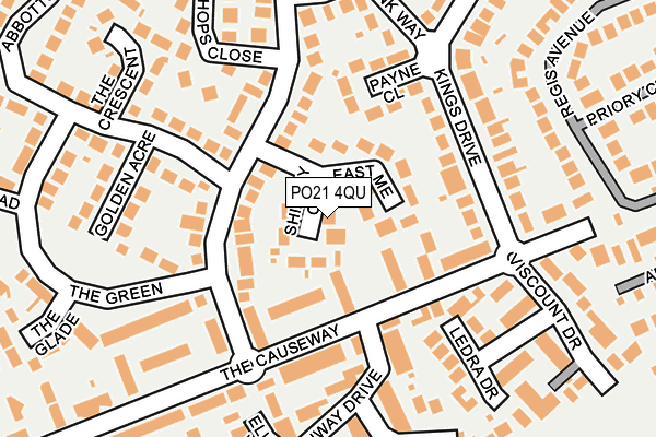 PO21 4QU map - OS OpenMap – Local (Ordnance Survey)