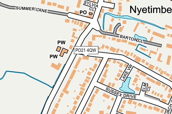 PO21 4QW map - OS OpenMap – Local (Ordnance Survey)