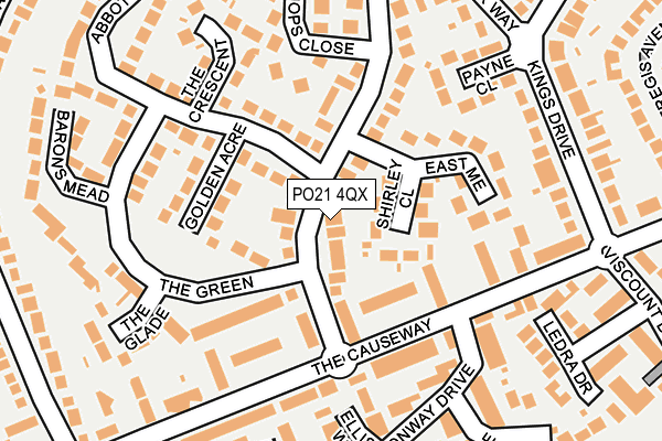PO21 4QX map - OS OpenMap – Local (Ordnance Survey)