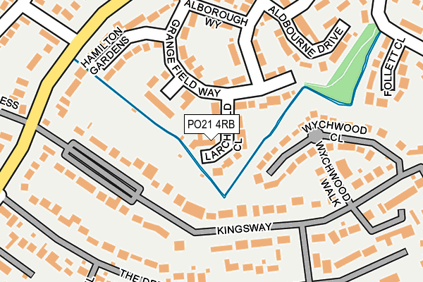 PO21 4RB map - OS OpenMap – Local (Ordnance Survey)