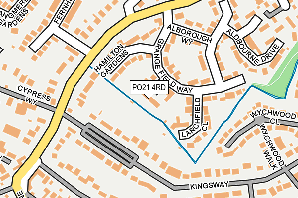 PO21 4RD map - OS OpenMap – Local (Ordnance Survey)