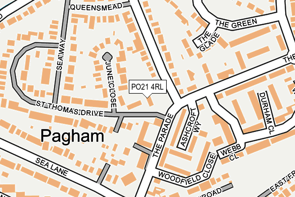 PO21 4RL map - OS OpenMap – Local (Ordnance Survey)