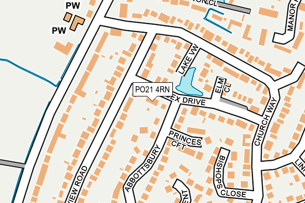 PO21 4RN map - OS OpenMap – Local (Ordnance Survey)