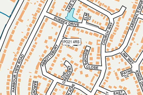 PO21 4RS map - OS OpenMap – Local (Ordnance Survey)