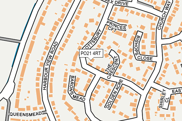 PO21 4RT map - OS OpenMap – Local (Ordnance Survey)