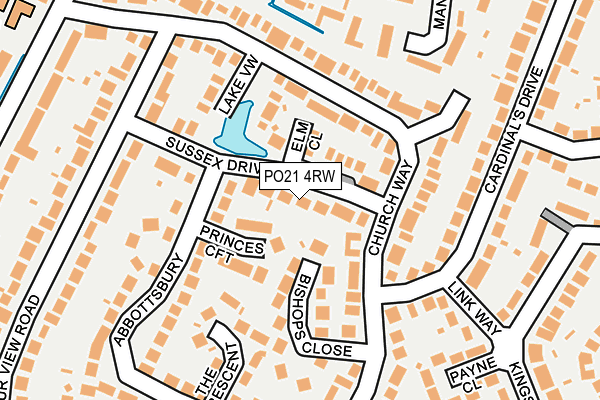 PO21 4RW map - OS OpenMap – Local (Ordnance Survey)