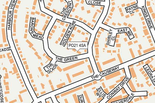 PO21 4SA map - OS OpenMap – Local (Ordnance Survey)