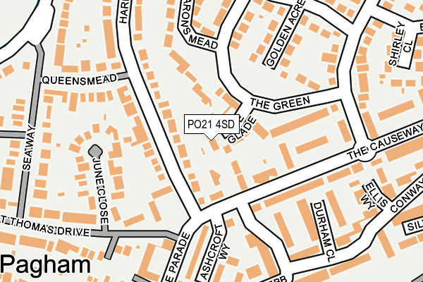 PO21 4SD map - OS OpenMap – Local (Ordnance Survey)