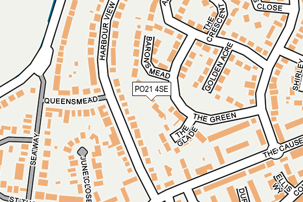 PO21 4SE map - OS OpenMap – Local (Ordnance Survey)