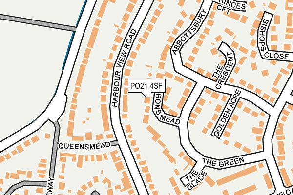 PO21 4SF map - OS OpenMap – Local (Ordnance Survey)