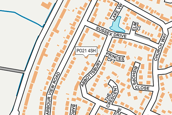 PO21 4SH map - OS OpenMap – Local (Ordnance Survey)