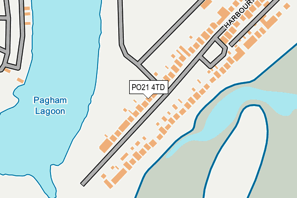 PO21 4TD map - OS OpenMap – Local (Ordnance Survey)