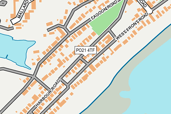 PO21 4TF map - OS OpenMap – Local (Ordnance Survey)