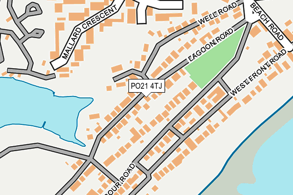 PO21 4TJ map - OS OpenMap – Local (Ordnance Survey)