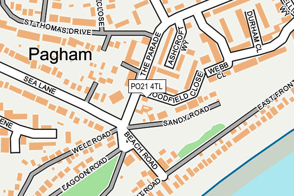 PO21 4TL map - OS OpenMap – Local (Ordnance Survey)