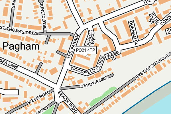 PO21 4TP map - OS OpenMap – Local (Ordnance Survey)