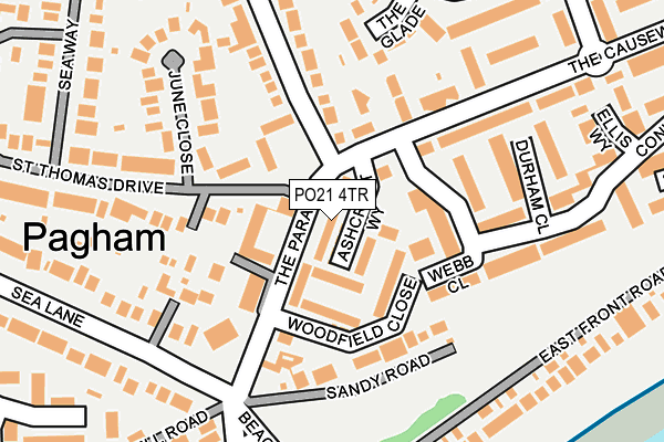 PO21 4TR map - OS OpenMap – Local (Ordnance Survey)