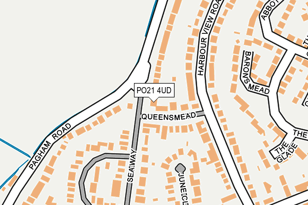 PO21 4UD map - OS OpenMap – Local (Ordnance Survey)